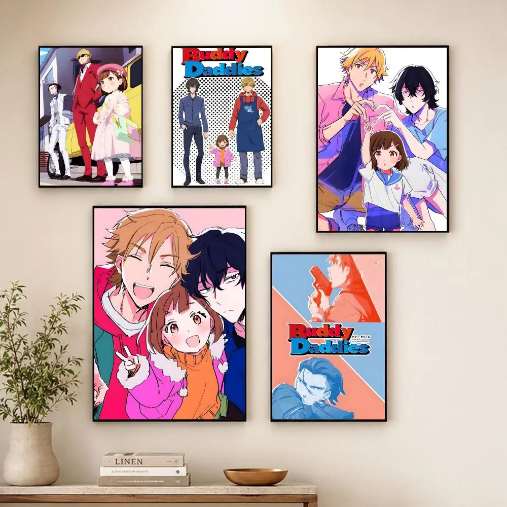 Anime B-Buddy Daddies Poster Decorative Wall Art Stickers Mural For Home Living Room Hallway Decor Gift