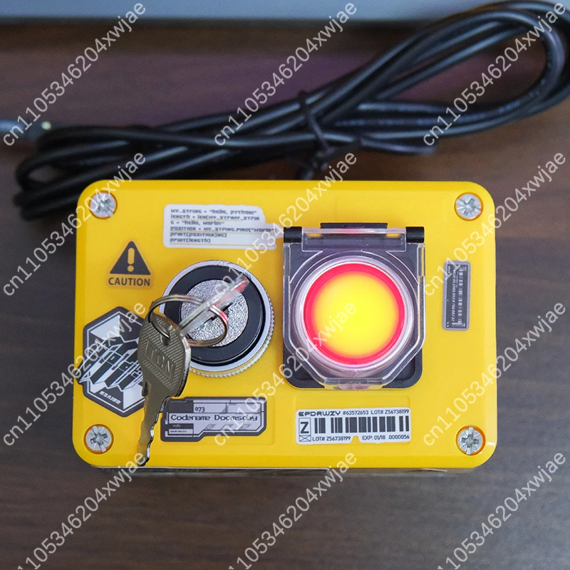 مفتاح طاقة خارجي للكمبيوتر الشخصي مزود بزر مزدوج مع مصباح LED، وتحكم في إعادة ضبط بدء تشغيل علبة الكمبيوتر لسطح المكتب للألعاب #5