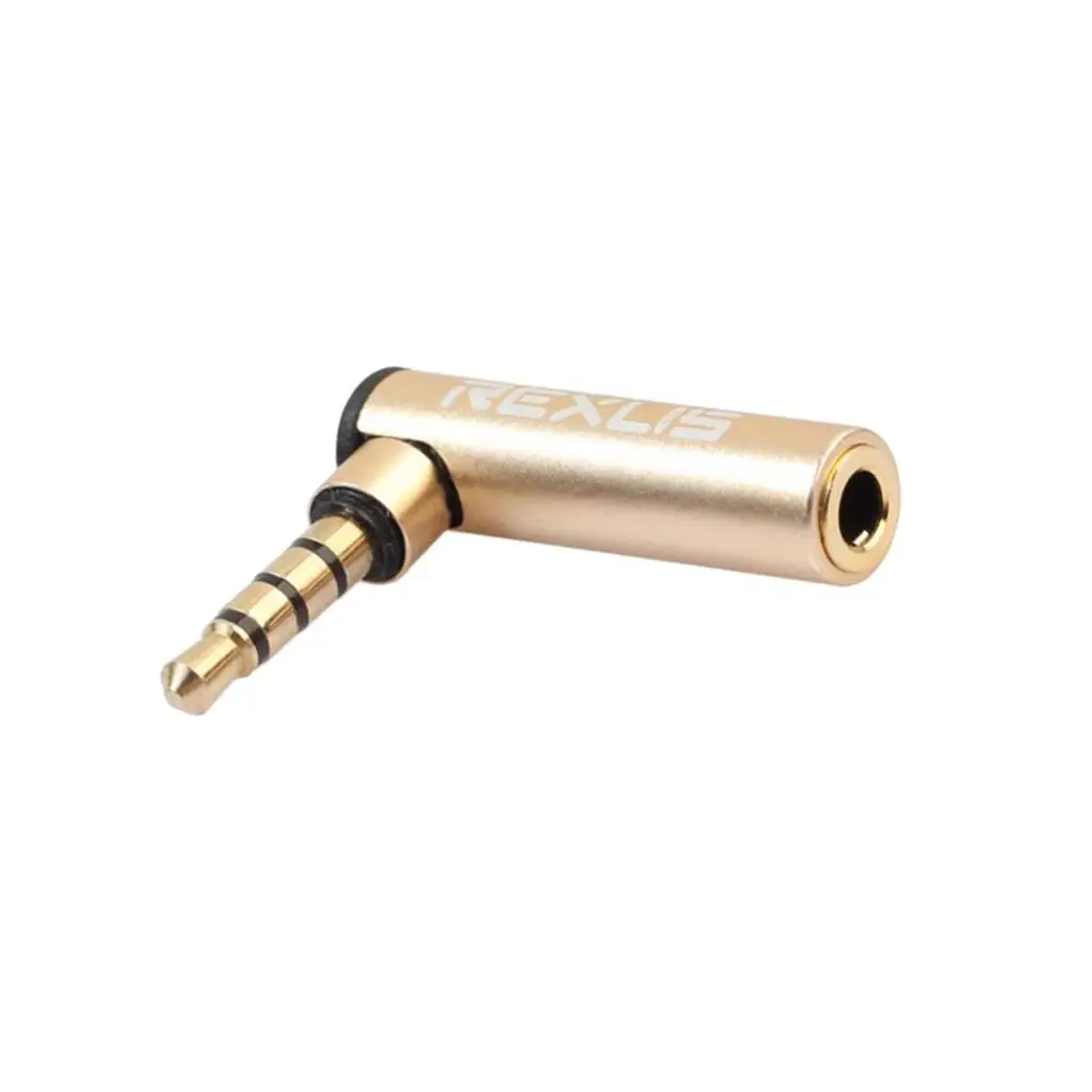 Headphone Converter Adapter Zinc Alloy PVC Audio Conversion Plug Right Angle Earphone Adapter for Music Applications