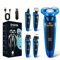 5-in-1 Electric Shaver for Men, USB Rechargeable Portable Razor,Floating Blade with Digital Display, Nose Sideburns Hair Trimmer