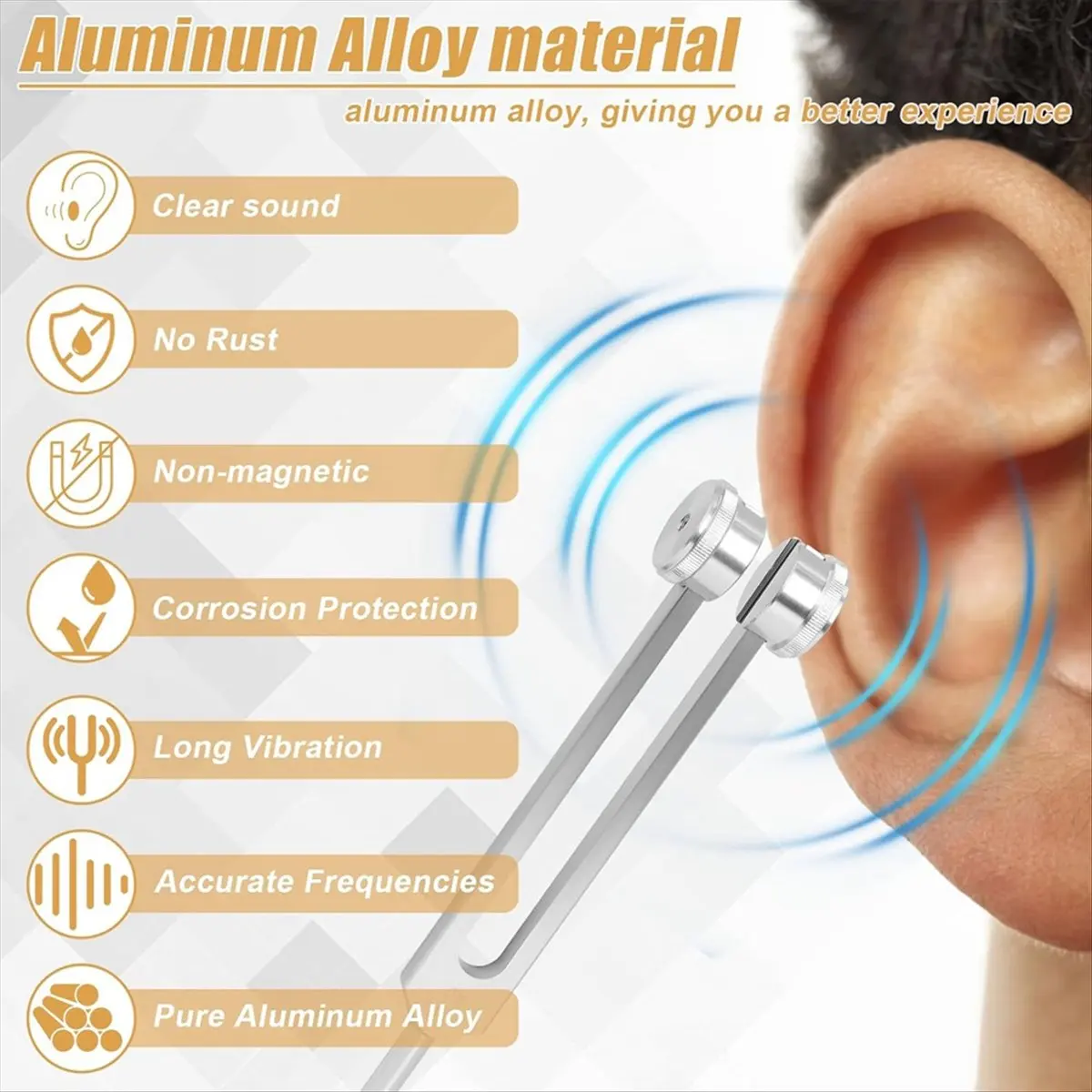

【AA85】 Набор камертонов для заживления 128 Гц, 136 Гц, 256 Гц, 384 Гц, набор камертонов с активатором для исцеления, звуковой терапии, поддержания тела