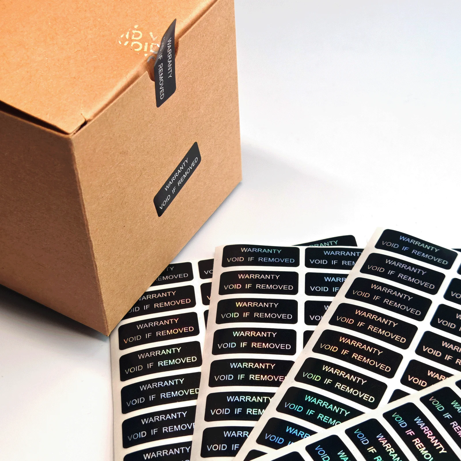 2.5x1 سنتيمتر ملصق أسود مقاوم للعبث ، ضمان الهولوغرام ملصق أمان الختم الفراغ ملصق إجمالي نقل العبث ملصقات واضحة #3