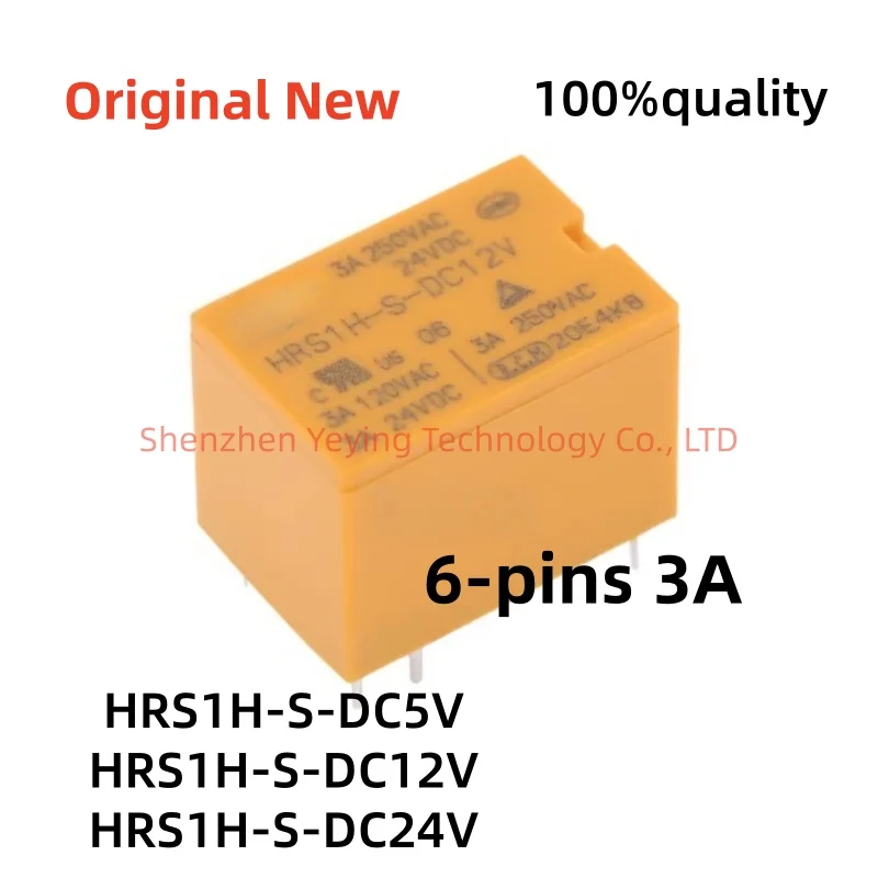 1Pcs/Lot 100% New Hrs1H-S-Dc5V Hrs1H-S-Dc12V Hrs1H-S-Dc24V 6-Pin 3A