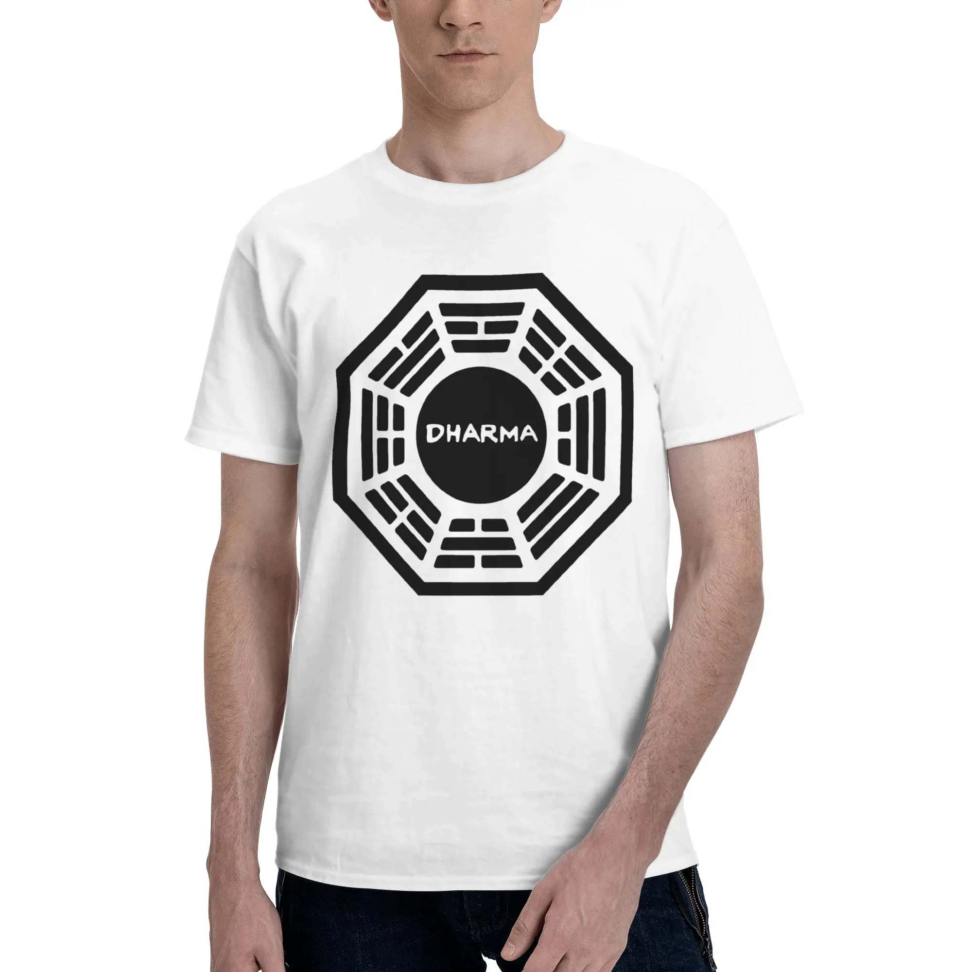 The Dharma Initiative Hong Kong Style Reversible T-shirt Casual And Loose Men's T-shirts