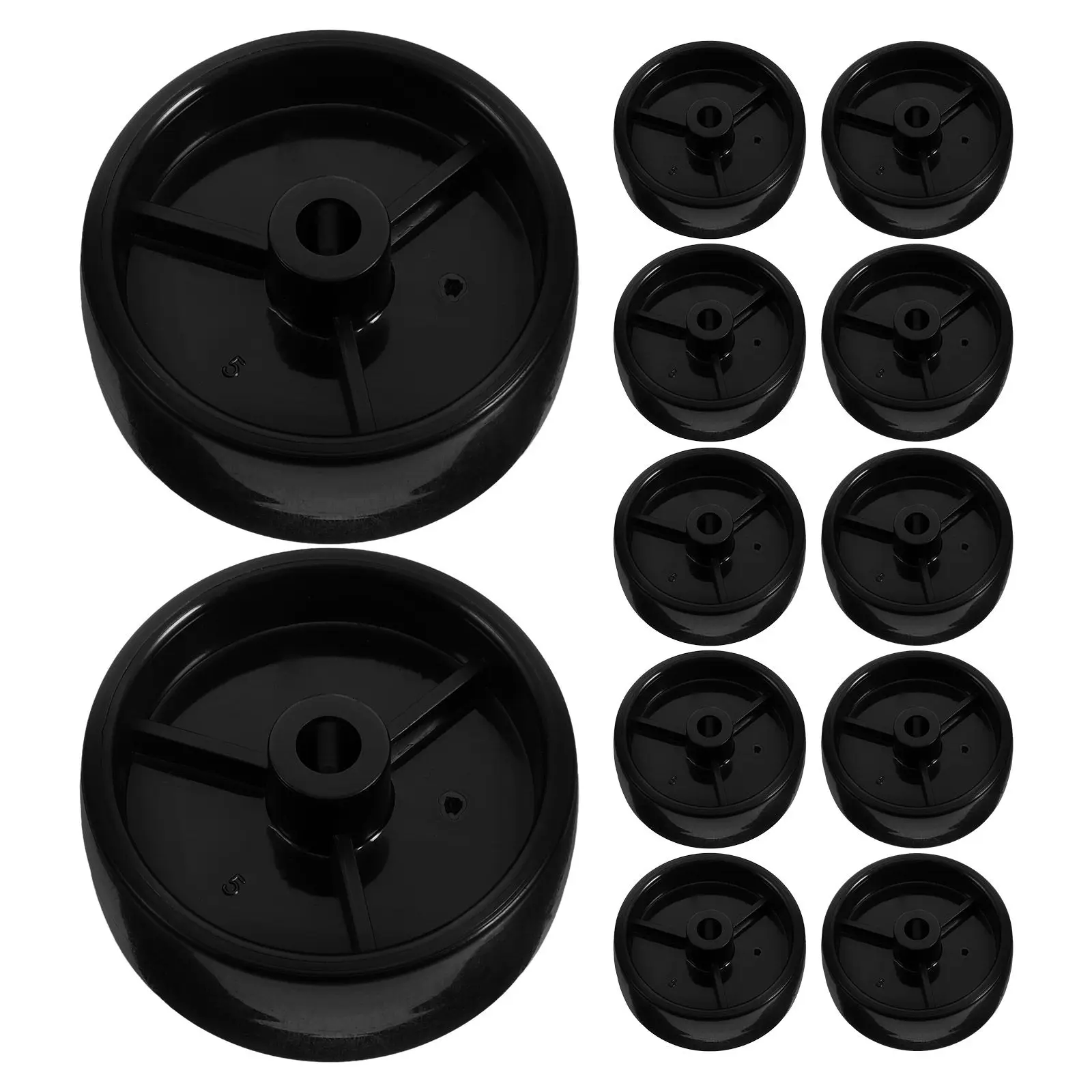 12Pcs Wear Resistance Casters Single Wheel Flexible Mower Deck Wheels Replacements Multifunctional Lawn Mower Accessories
