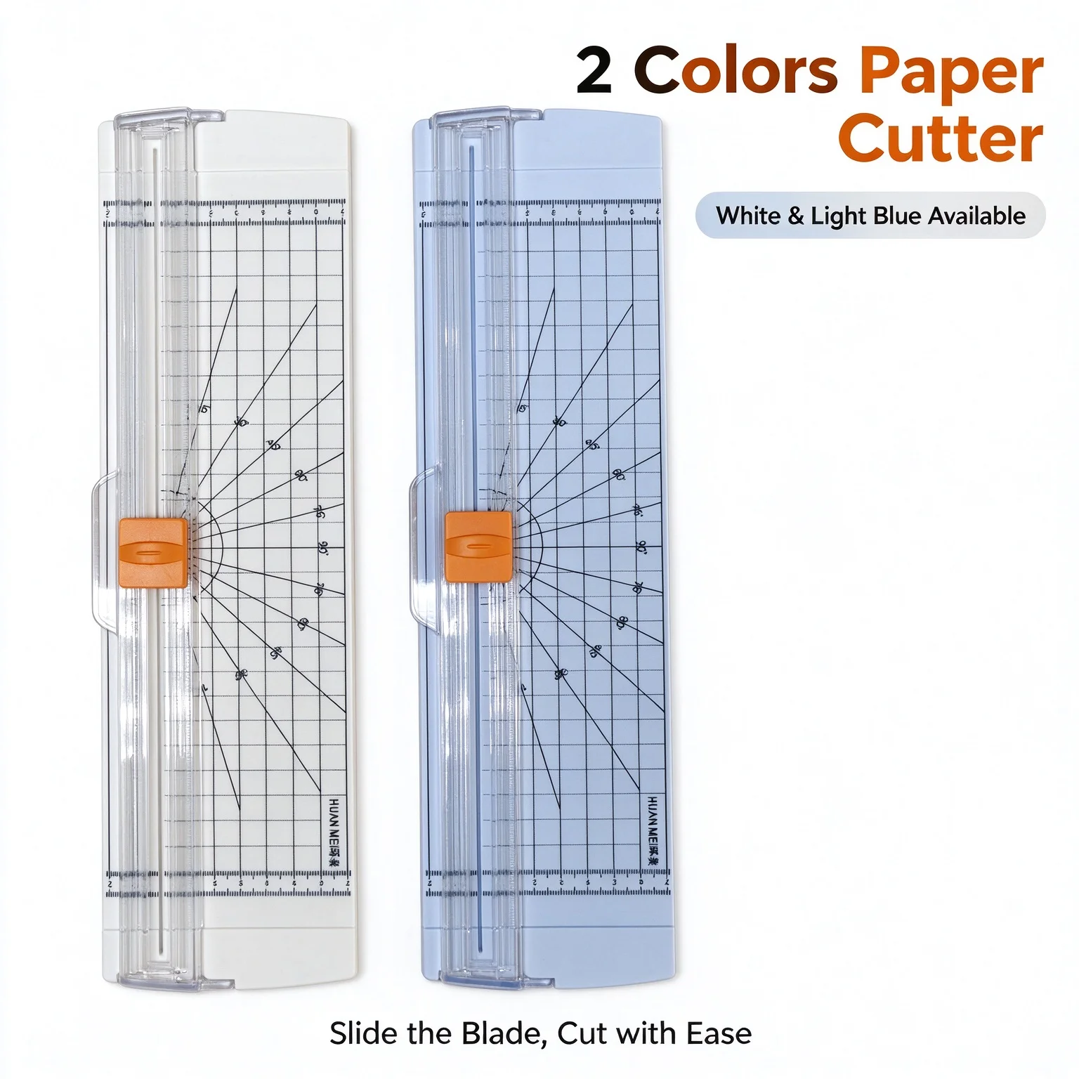 Double Direction Portable Pape Trimmer Sliding Photo Cutter Multi-Angle Grid Cutting Tool for Scrapbook Card Craft Office School