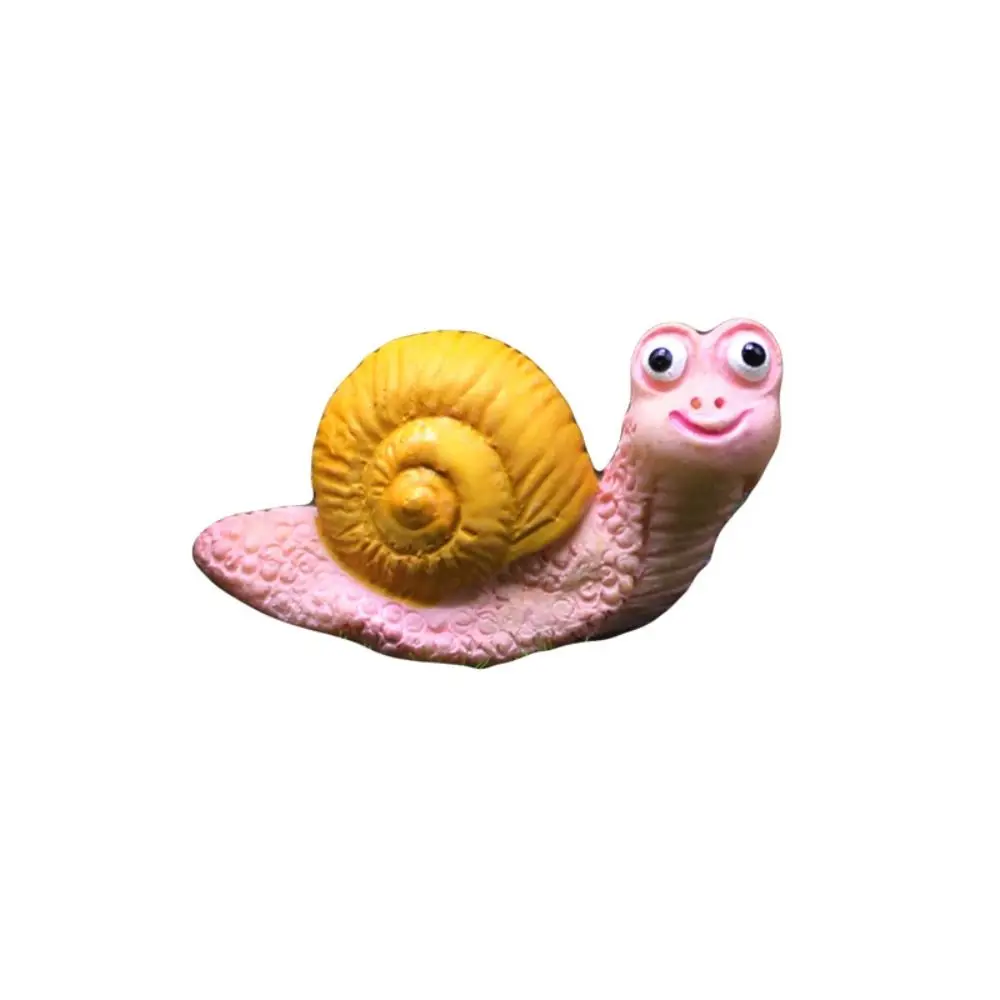 Garden Decoration Resin Small Snail Figurine Cute Animal Kawaii Snail Model Creative Simulation Mini Ornament Aquarium