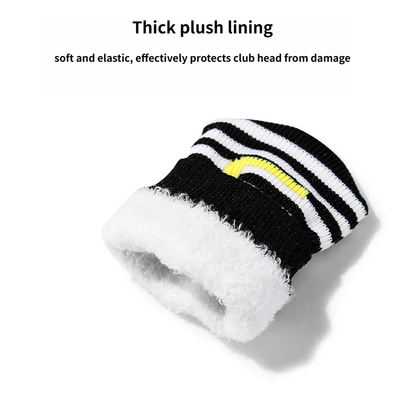 PGM Knitted Golf Iron Headcovers 10Pcs Thick Plush Iron Club Head Covers With Number Tag, Unisex Golf Protective Caps