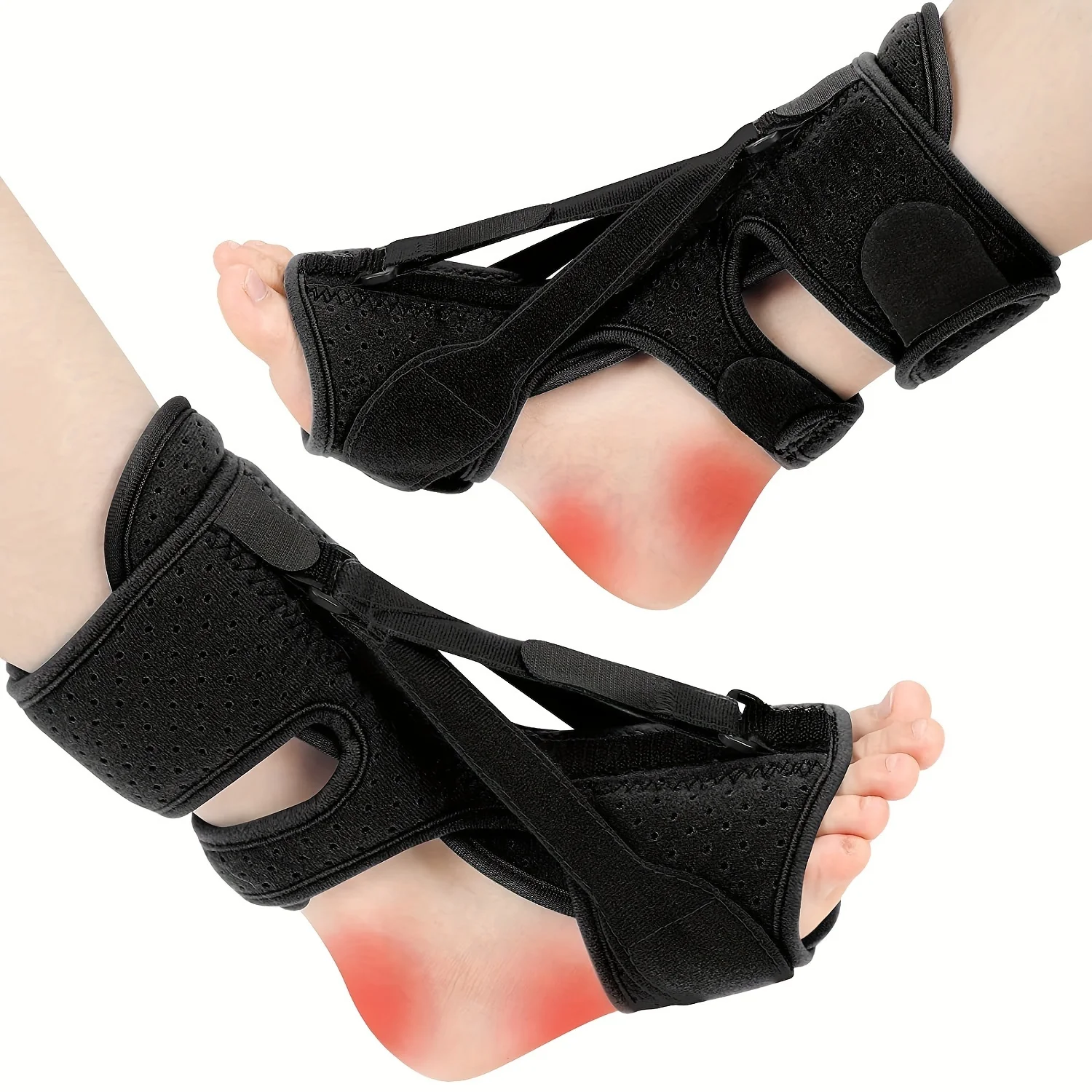 Premium Plantar Fasciitis Night Splint - Adjustable 3-Strap Design - Relief & Comfort - Men & Women - Eases Pain