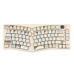 LEOBOG A75 75% Alice Layout with Knob and Joystick Design Keyboard with Bluetooth/2.4GHz Wireless/Wired Mechanical Keyboard