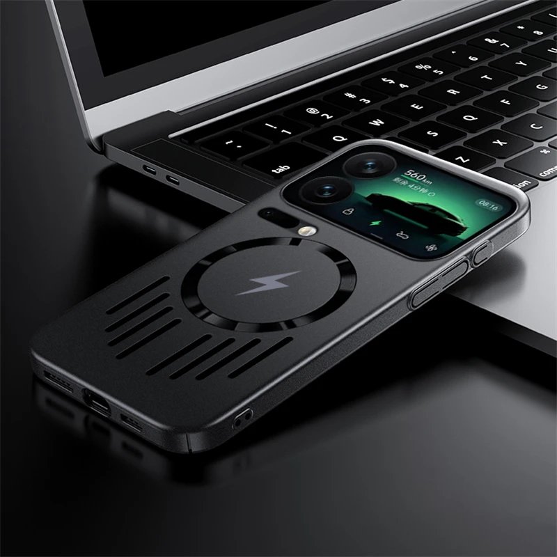 Für Magsafe Magnetische Weiche PC Dünne Dünne Wärmeableitung Telefon Fall Für XIAOMI 14 15 17 PRO MAX Zurück Abdeckung Fällen