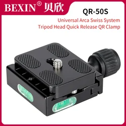 BEXIN QR50 tripod ball head mount adapter pu50 RRS quick shot quick release clip plate clamp for Arca swiss dslr camera ballhead