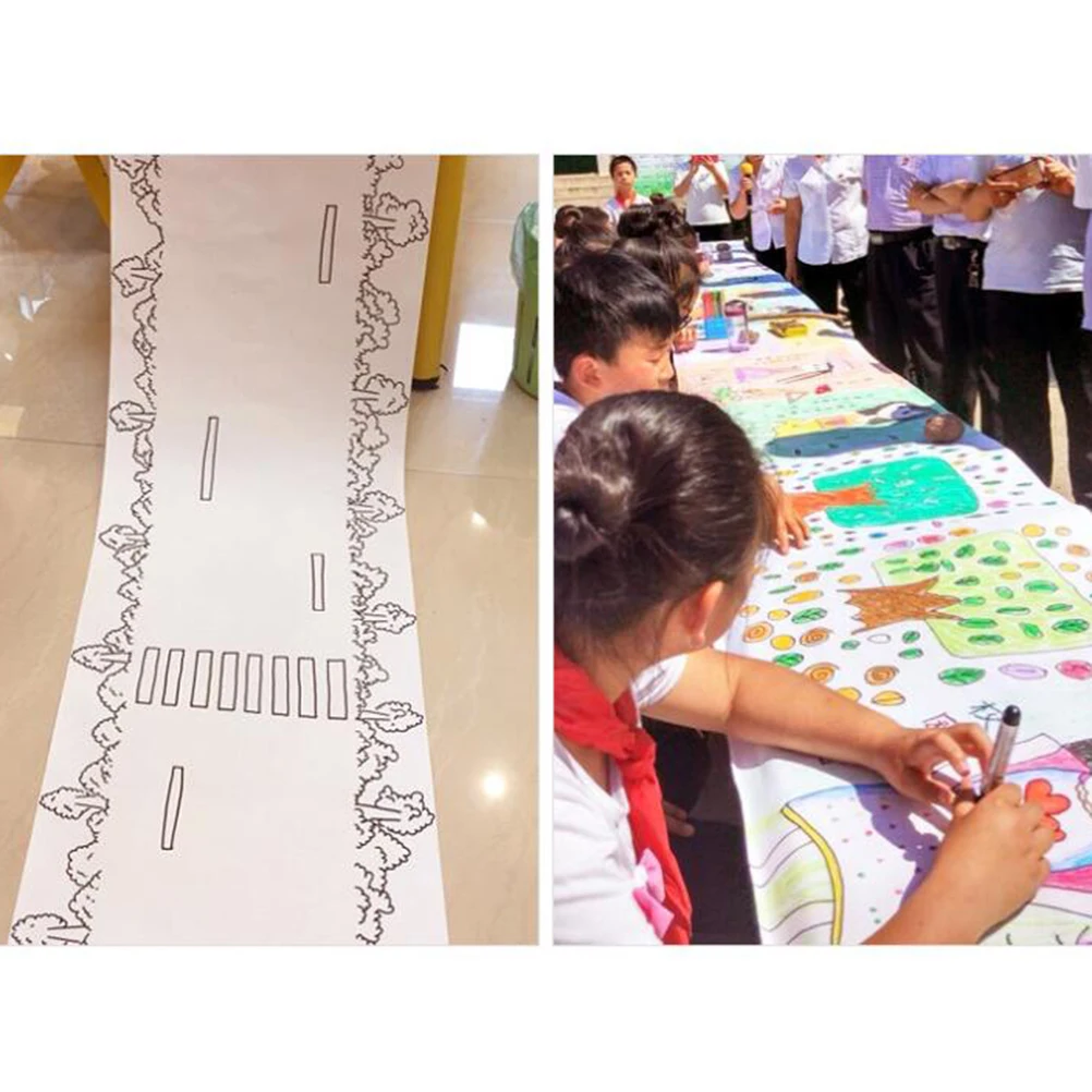 

9M Long White Sketch Craft for Kids White Drawing Papar Painting Paper Students Painting Drawing Paper Graffiti