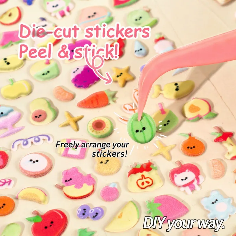Soft 3D Puffy Foam Stickers Feature Lovely Cartoon Animal Shapes Delicate Stereo Texture and Charming Looks Eco-friendly