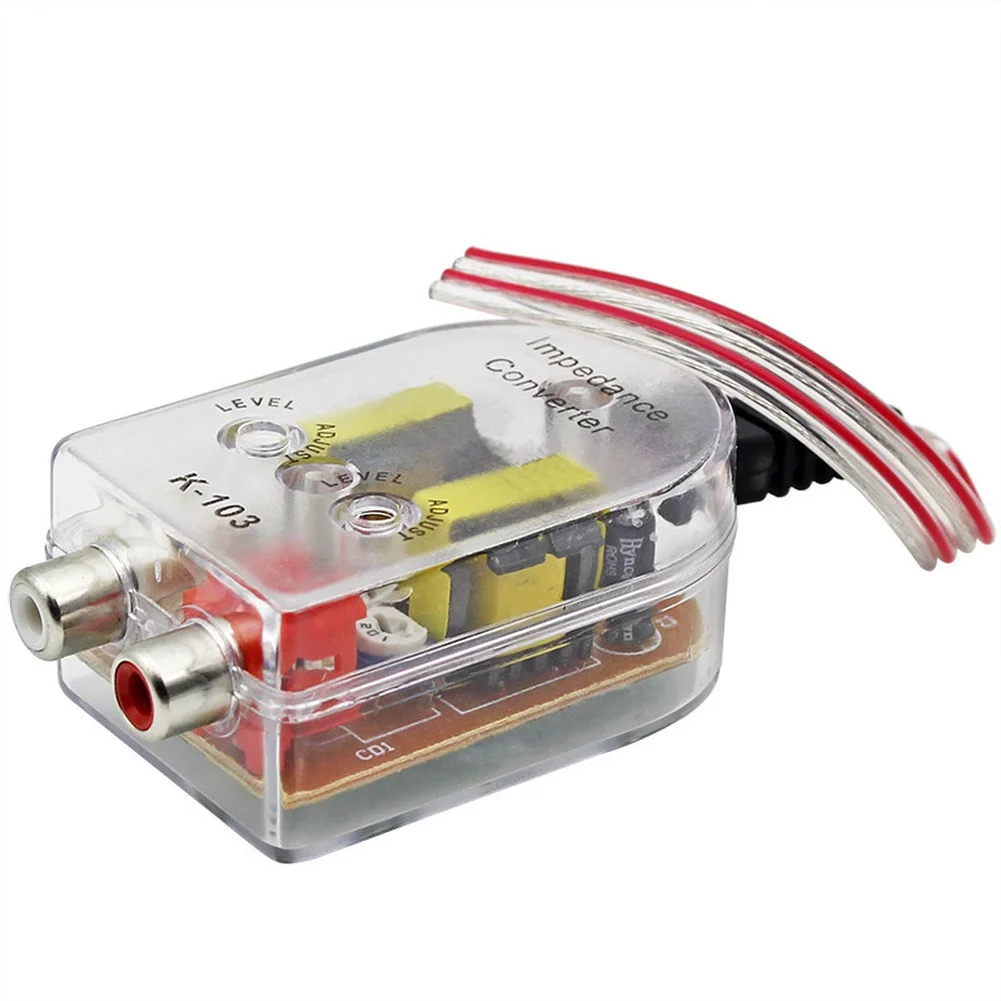 High Low For rca Converter Kit 4pcs for Factory Head Unit to Aftermarket For amplifier Connection with Adjustable Signal Level