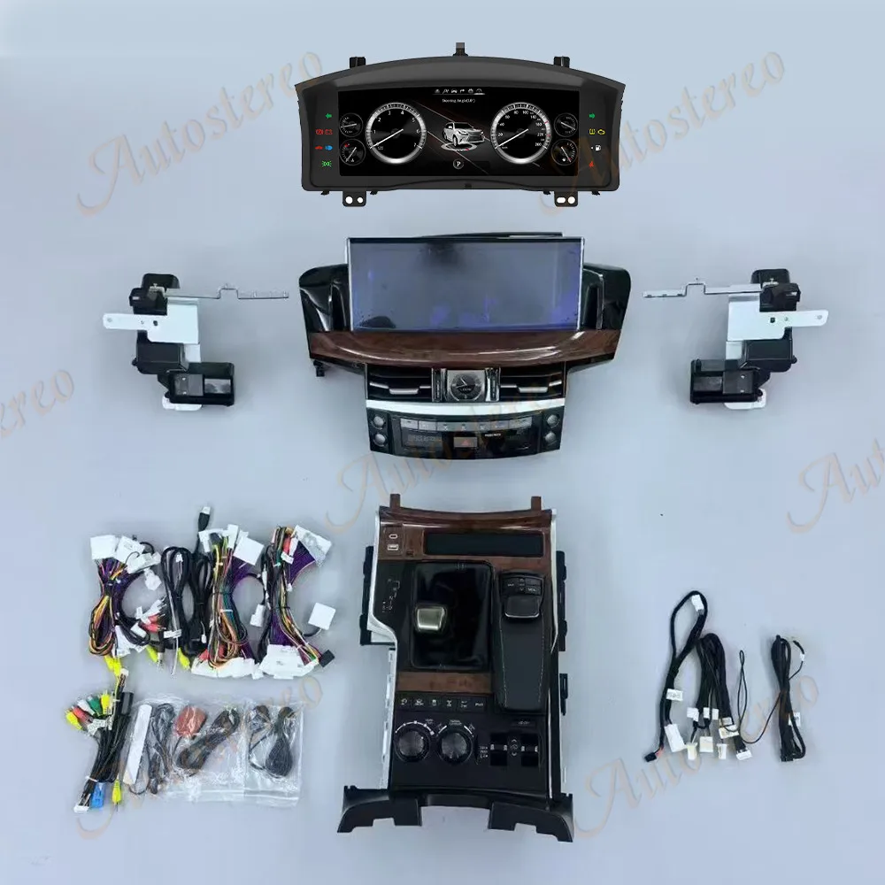 3 in 1 Update For Lexus LX570 2007-2015 Android Car Multimedia Player New Console GPS Navigation Digital Cluster Car Odometer