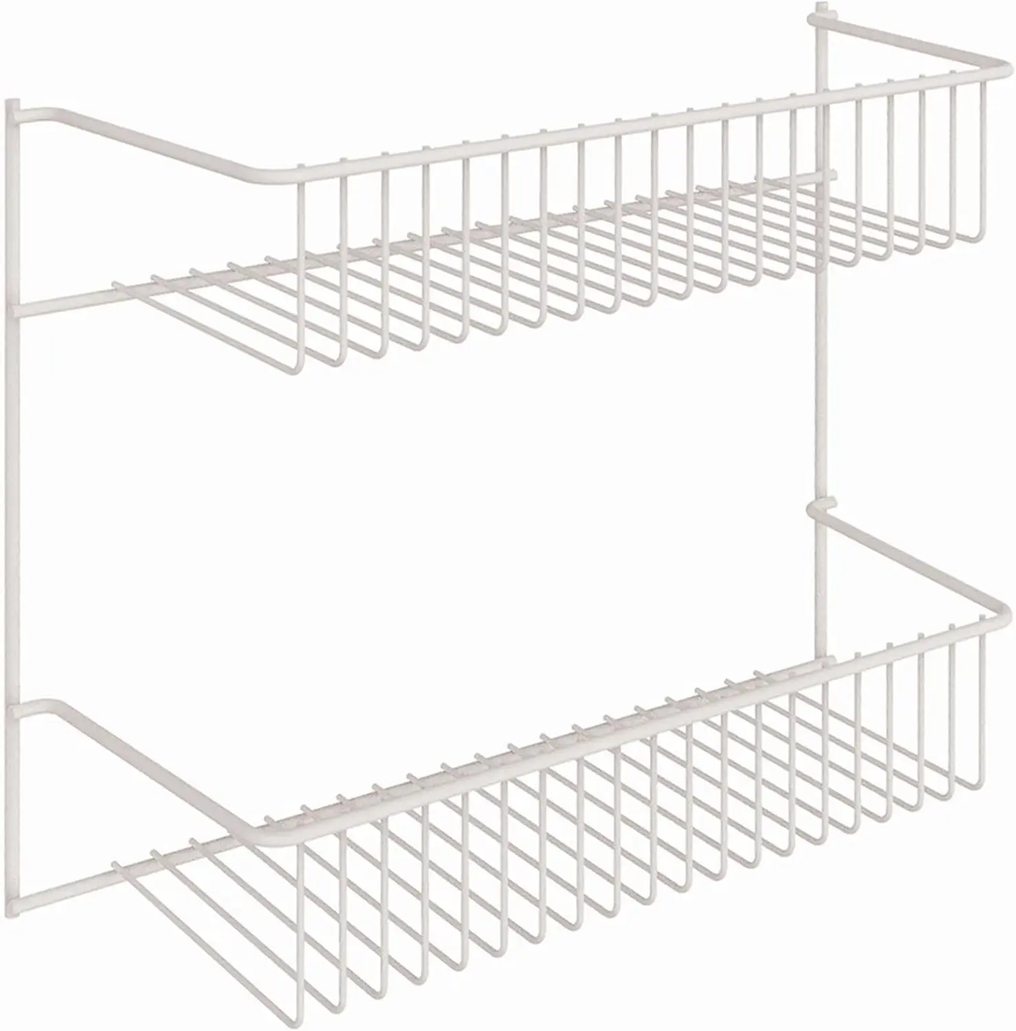 

8002 2-Tier Wall Rack for Added Storage, 10.5-Inch H x 12.5-Inch W x 5-Inch D, White