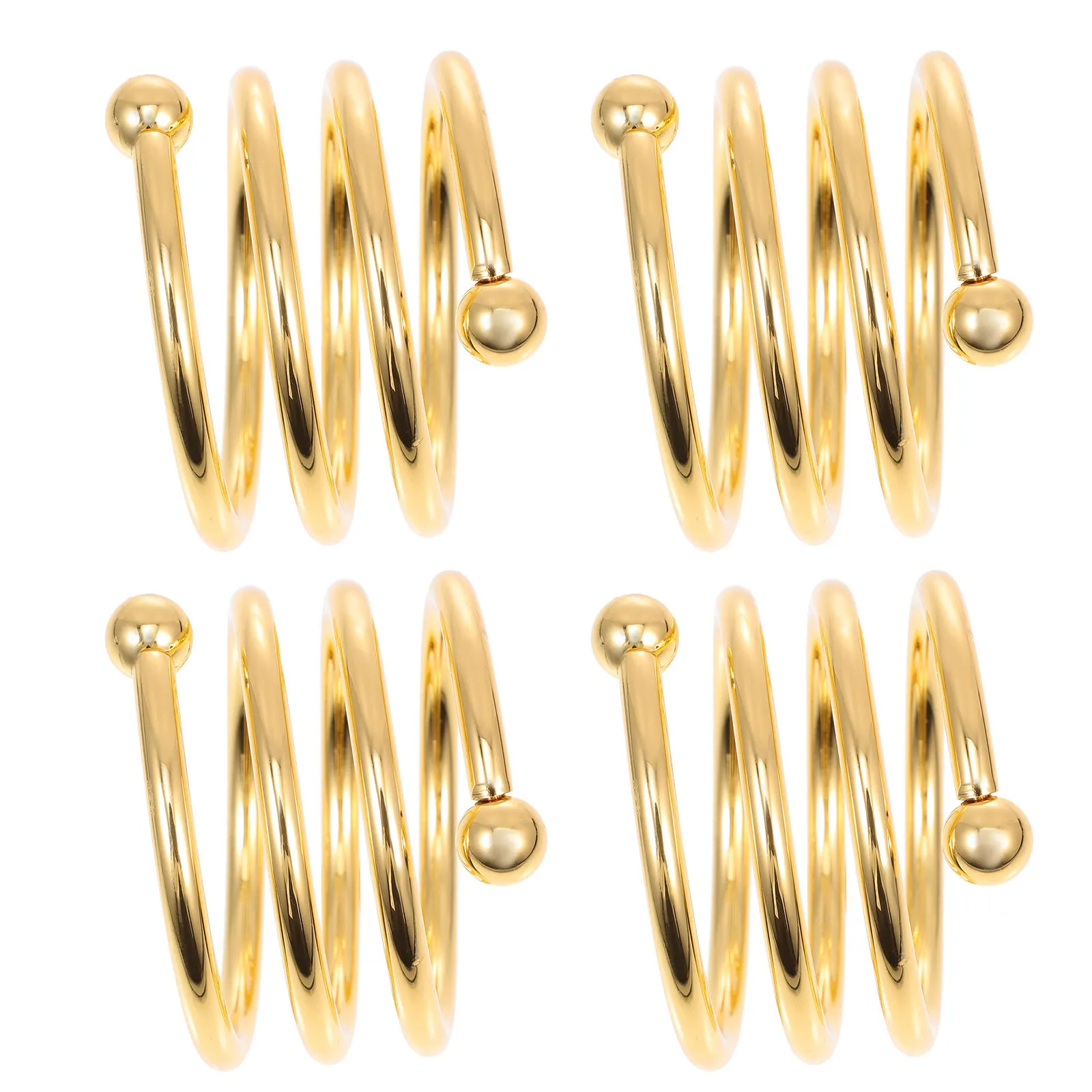 

4Pcs Napkin Rings Exquisite Iron Napkin Holders for Dinner Table Decor Birthday Christmas Gathering Decoration Supplies