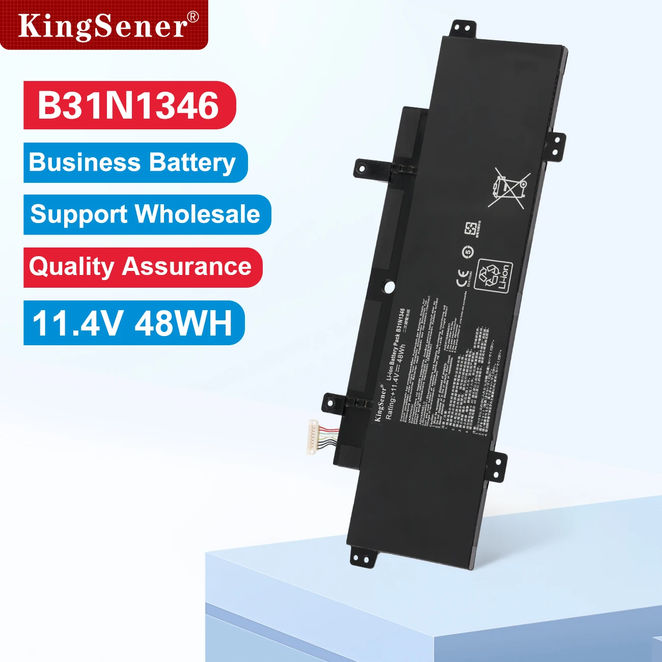 

KingSener B31N1346 Laptop Battery for ASUS CHROMEBOOK C300 C300M C300MA C300MA-DB01 13.3" Series 0B200-01010000 11.4V 48Wh
