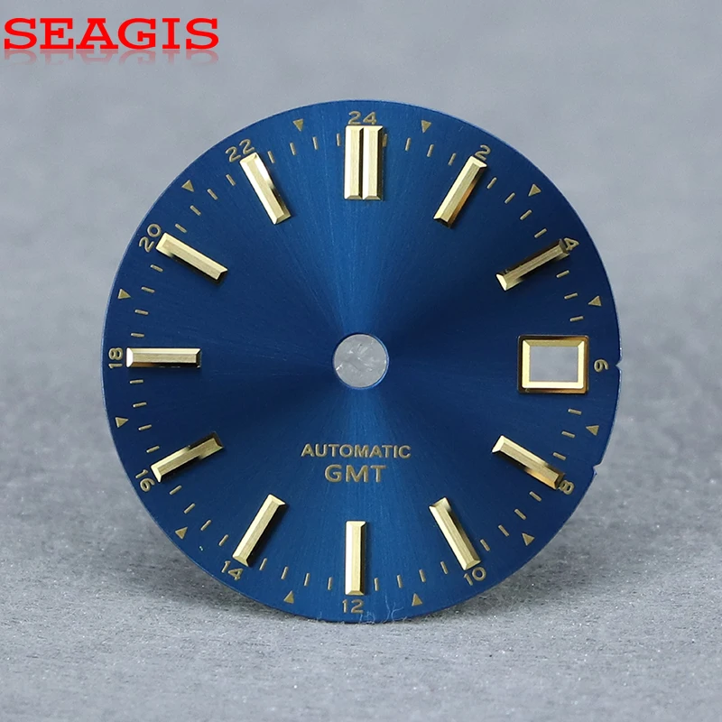 SEAGIS Dial NH34 High quality 28.5mm dial Sunburst Dial GS MOD Movement  NO lume No Logo