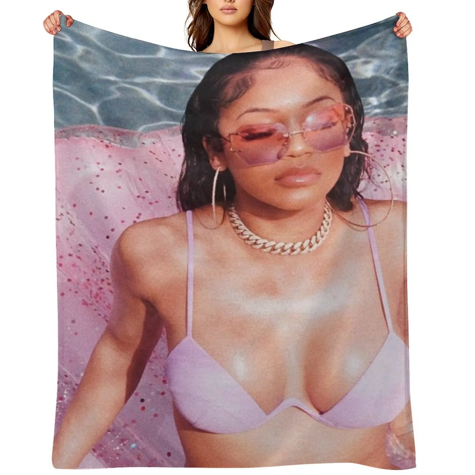 

Saweetie Throw Blanket halloween Sofa Quilt Plaid on the sofa Blankets