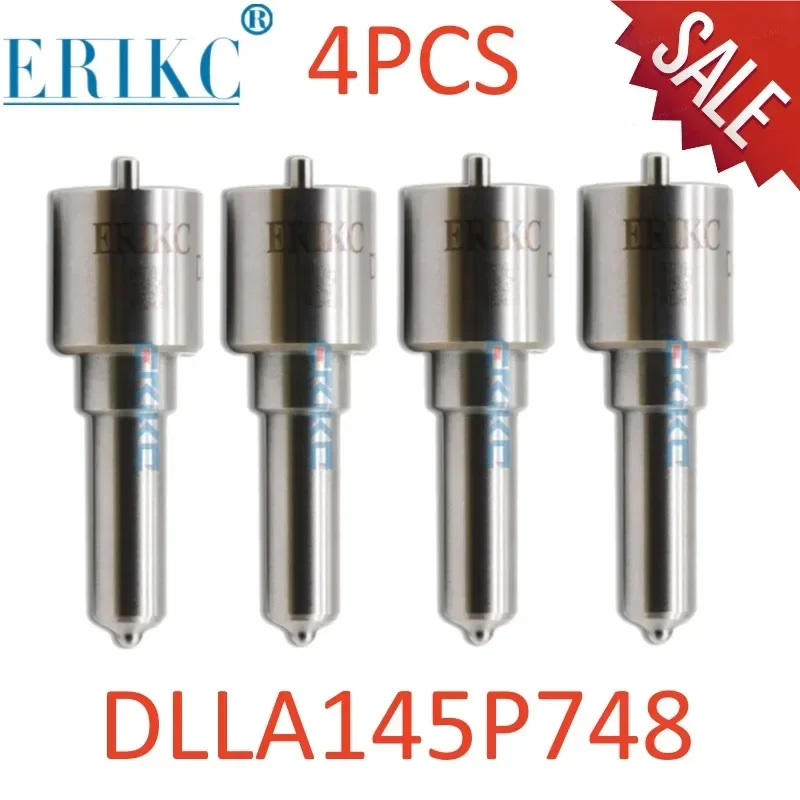 4pcs Nozzle DLLA145P748 Common Rail Injector Sprayer DLLA 145 P 748 Fuel Auto Parts DLLA 145P748 For 095000-0404