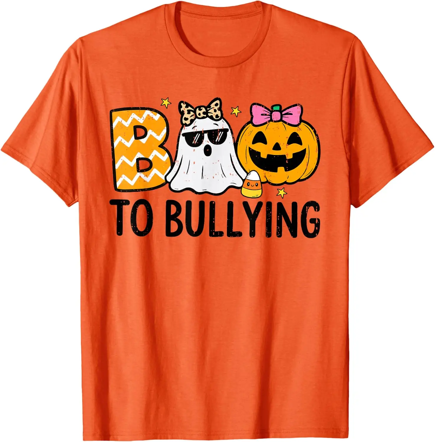 Unity Day Halloween Ghost Boo Anti Bullying T-Shirt Casual Fashion Loose Harajuku Cotton Breathe Comfort Man Women Clothing