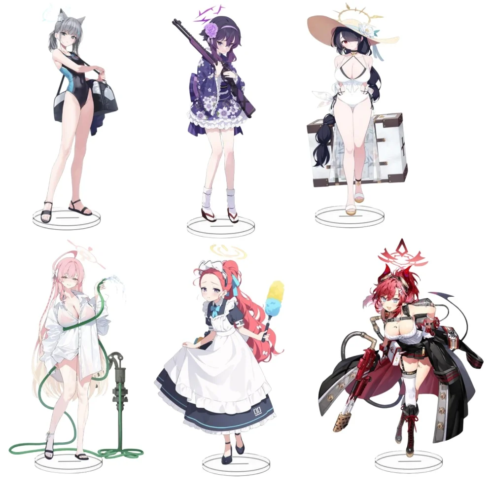 Hot Anime ‌Blue Archive Acrylic Stand Model Figure Cosplay Plate Holder Topper Birthday Fans Christmas Desk Decor Plate Gift