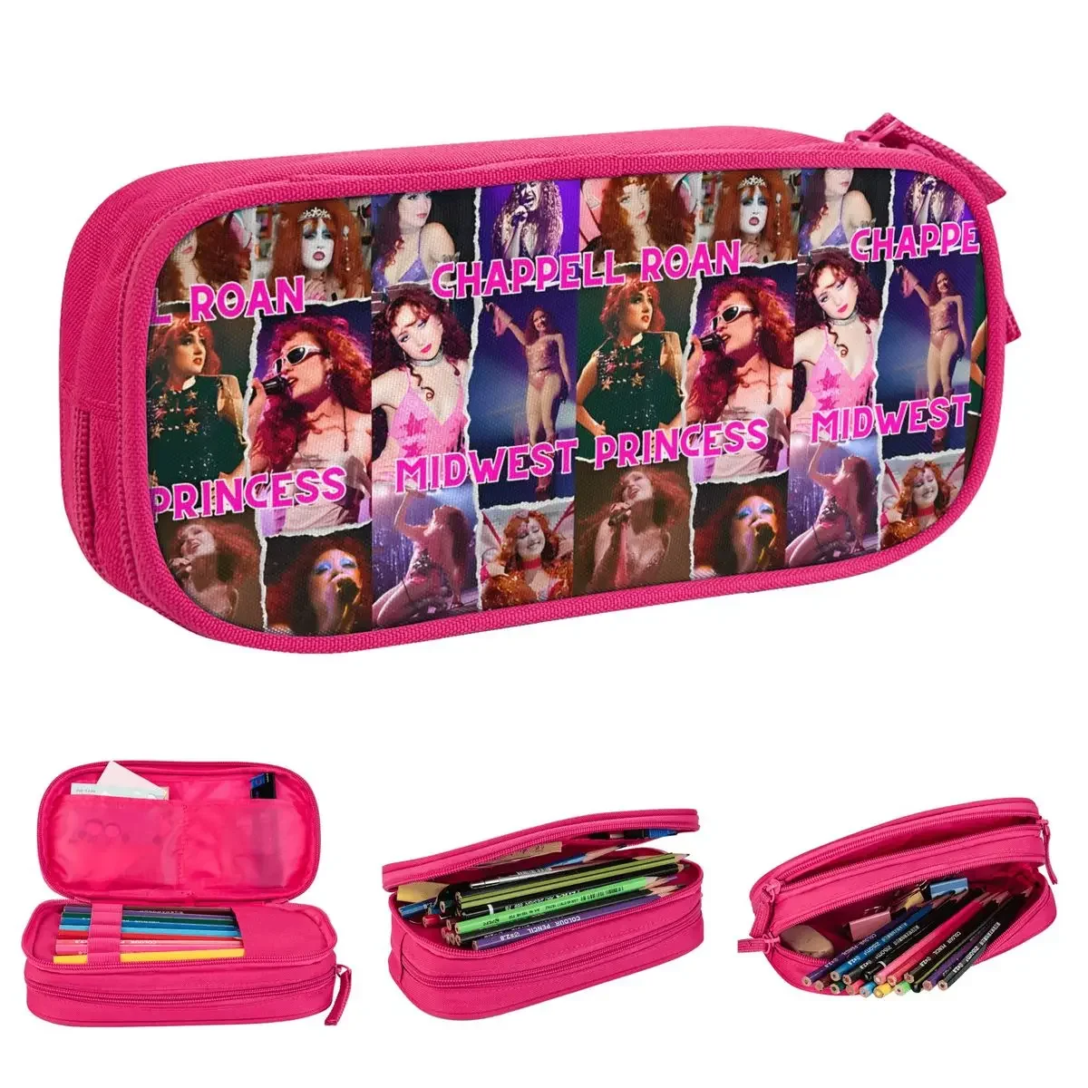 

Chappell Roan Collage Pencil Cases Singer Music Pen Holder Bags Kids Big Capacity School Supplies Zipper Pencil Box