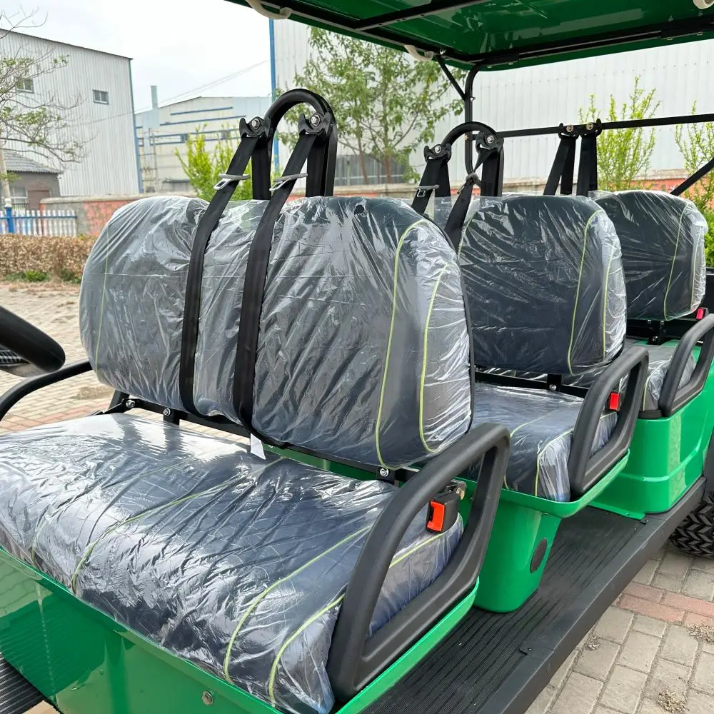 2024 Popular New 2 Seater Electric Golf Cart 2 Rows 4 Seaters Electric Off Road Golf Cars 48V 72V Lithium Battery Golf Carts