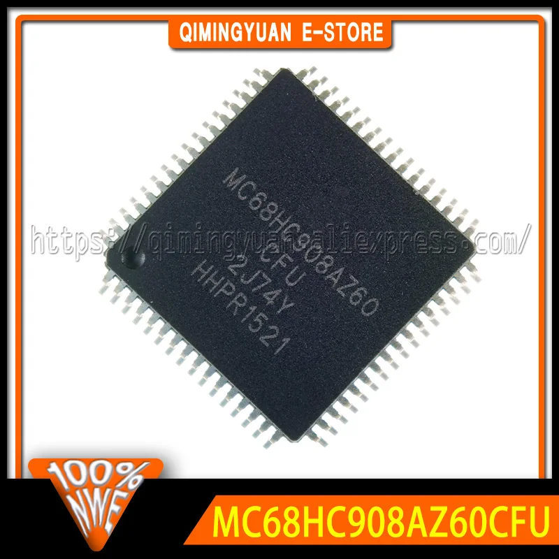 1~10PCS/LOT MC68HC908AZ60CFU 2J74Y Lock Vulnerable CPU QFP64 Brand New Original MC68HC908AZ60