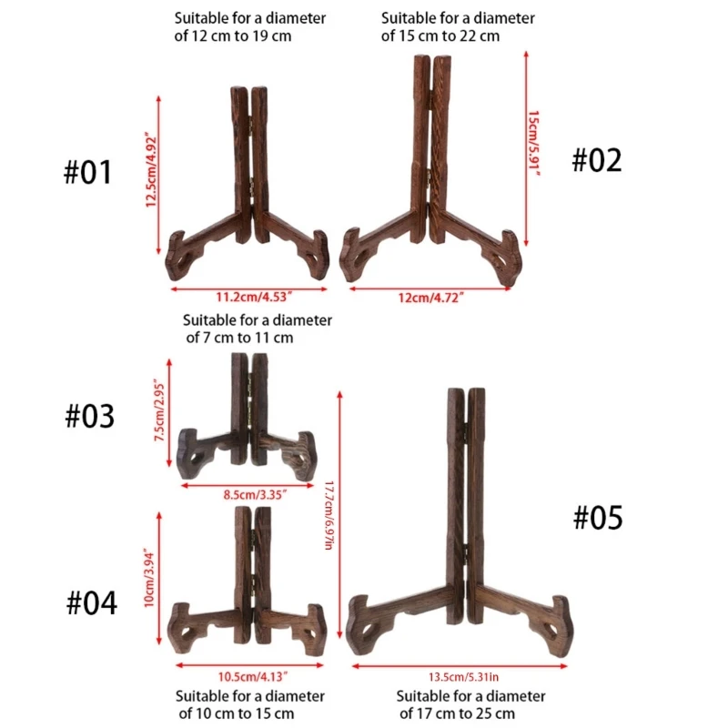 Display Stand Holder 3-7 Inch Folding Tall Easels Picture Frame Plate Holder for Home Kitchen Bedroom Storage Rack