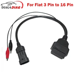 For Fiat for Alfa for Lancia 3 Pin to 16 Pin OBD2 OBD-II Connector Adapter Auto Car OBD for Fiat 3pin Diagnostic Cable