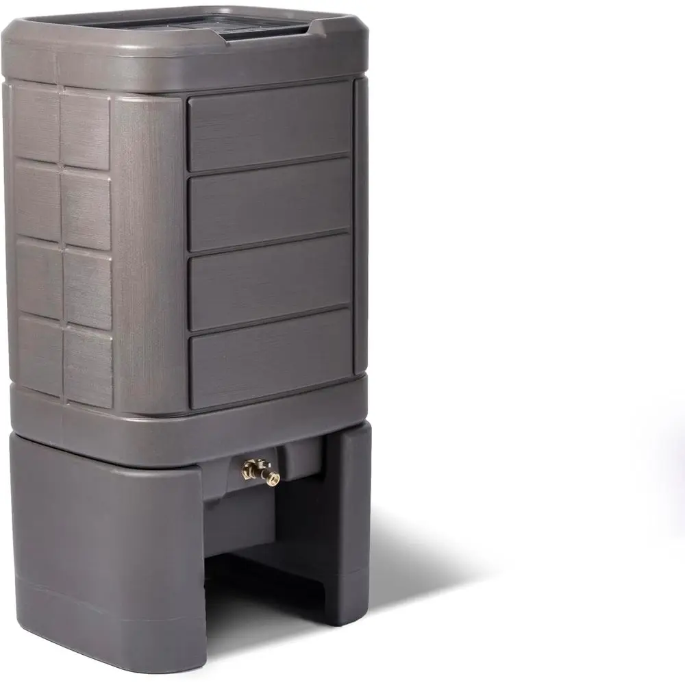 

Lakewood Rain Barrel with Stand, Outdoor Water ervation Container, Holds 60 Gallons, Brown