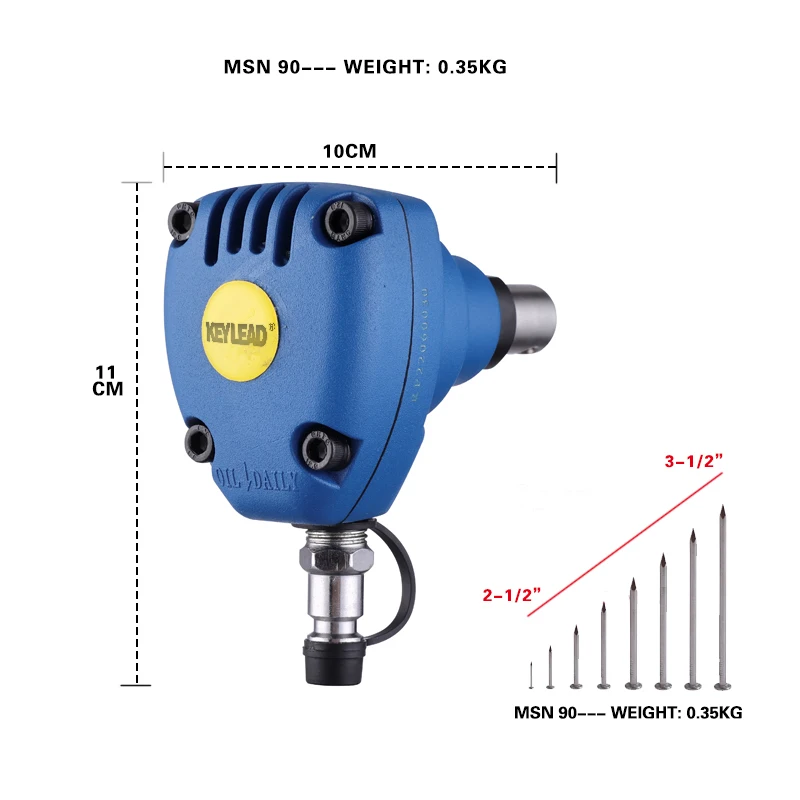 

Mini Pneumatic Palm Hammer For Nail Knocking Construction Fastening Easy and Fast in Woodworking (hit 90mm length nail)