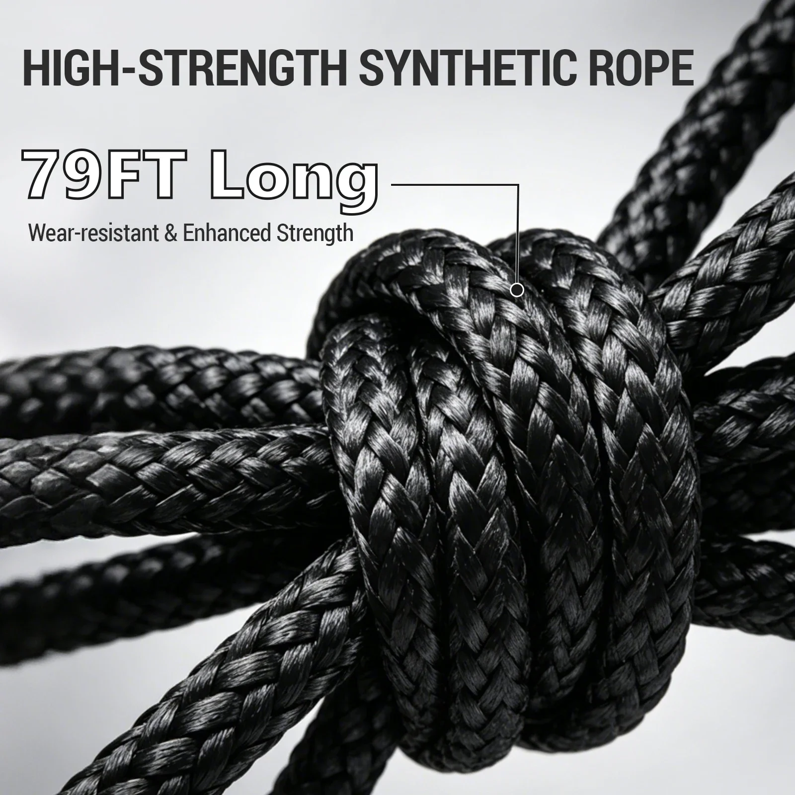 ​​SIHAO 13500LBS Electric Winch 12V - High-Strength Synthetic Rope with Wireless Remote for Off-Road 4x4, ATV, Truck & Trailer​ 8