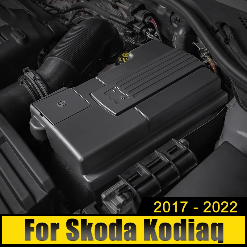 

Car Engine Battery Dustproof Cover Waterproof Shell For Skoda Kodiaq 2017 2018 2019 2020 2021 2022 Octavia 3 A7 MK3 5E Karoq