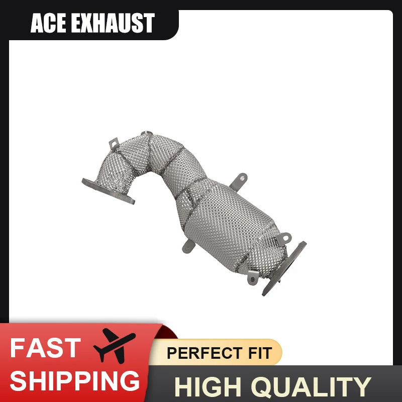 

ACE Fitment Downpipe for Fiat Abarth 595 1.4T High Quality Stainless Steel Exhaust Header with Heat Shield Exhaust Pipe