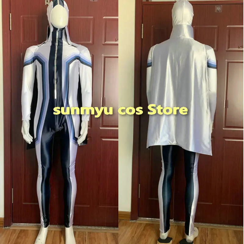 Kikai Sentai Zenkaiger Cosplay Costume Custom Size Zenkaiser Satin Fabric bodysuits with inner hood