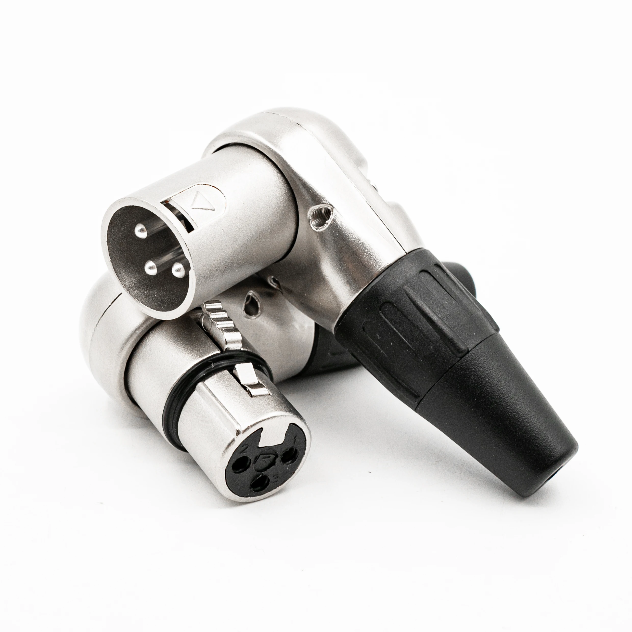 Neutrik REAN 90 Degree Right Angle XLR Microphone Plug Audio 3Pin Cannon Connector, Adjustable Angle Right Angle Cable Connector