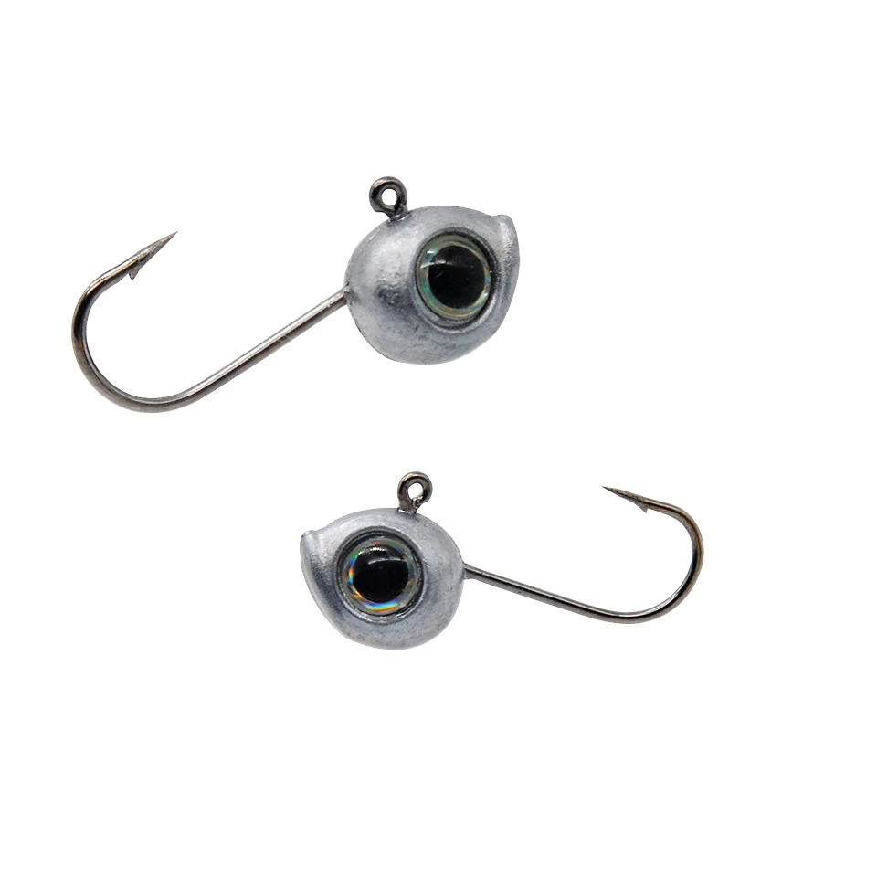Swolfy 30 Stück 1g 1,8g 3,5g Kopfhaken Mini Rock Fishing Haken Finesse Köder Angelhaken Jigkopf Haken Geeignet für Köder Wurm Bait – Detail 2