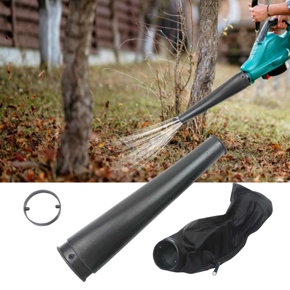 Air Blower Vacuum Blowing Nozzle Electric Dust Collector Leaf Dust Blowing Pipe Nozzle with Dust Blower Bag Cleaning Accessories