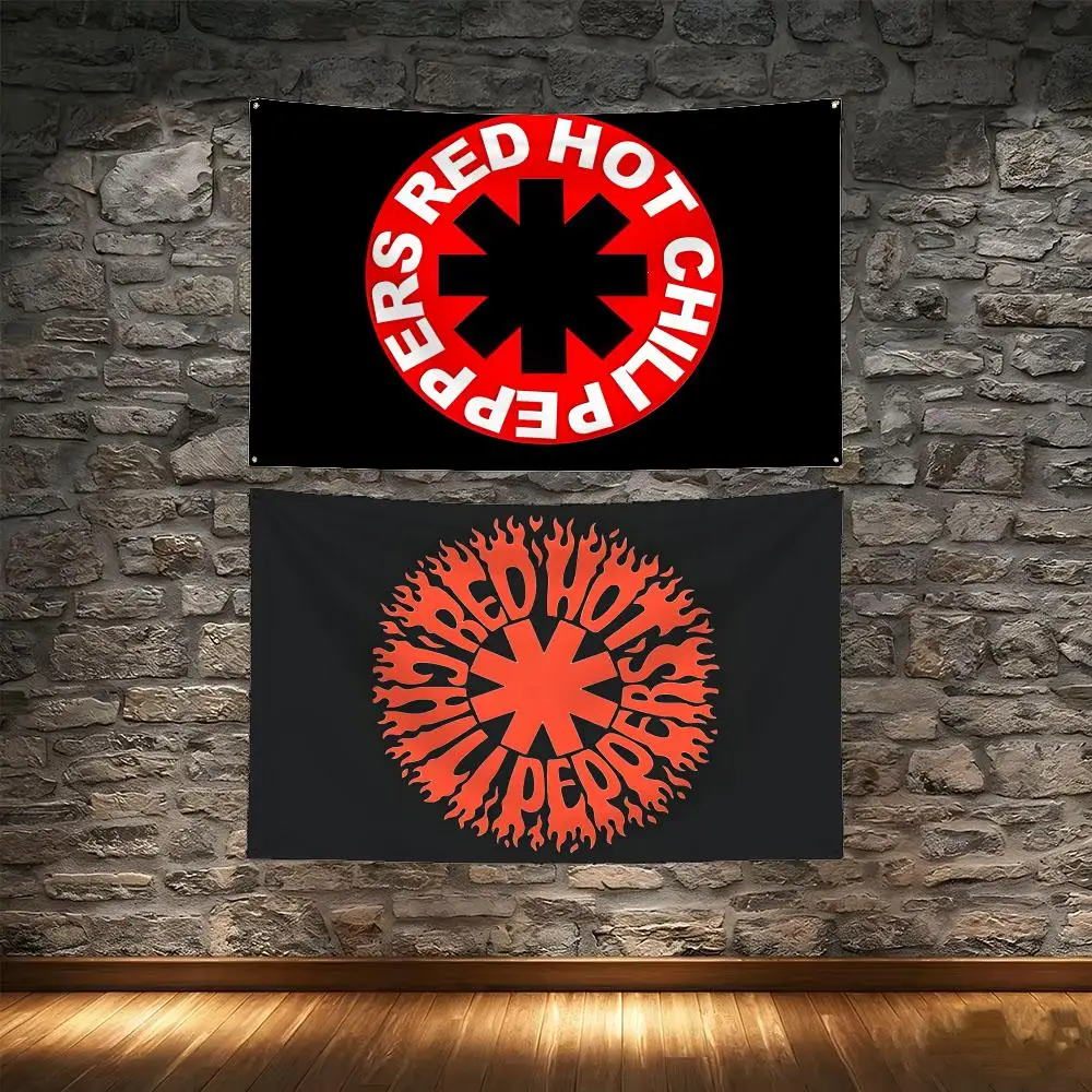 Rock LOGO R-Red Hot Chili Peppers Flags Tapestry Creative Pattern Photo Living Room Wall Art Party Outdoor Decor