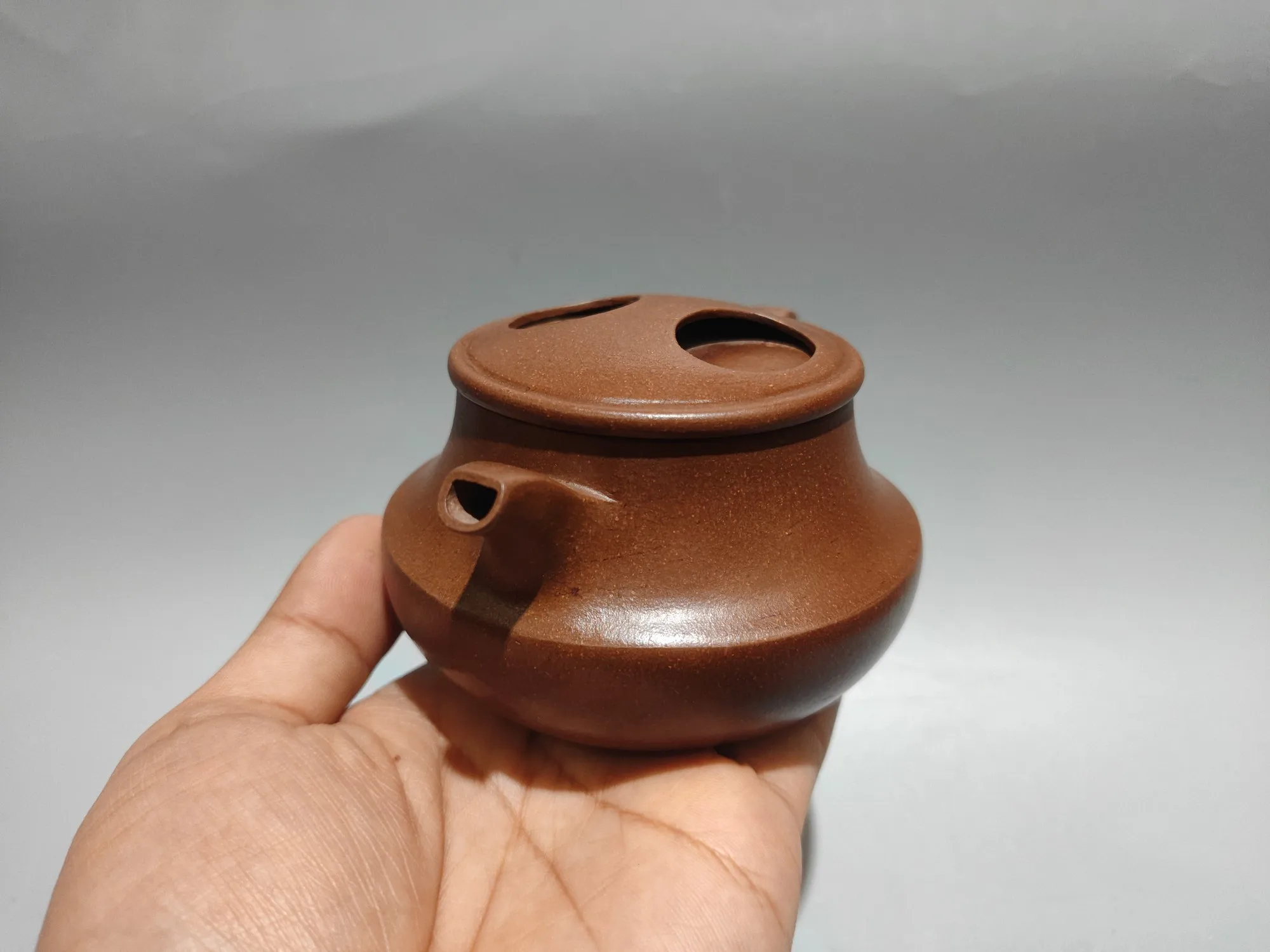 Purple Clay Pot Taiji Bagua Pot Four sided divine beast pattern Two tone yin-yang teapot Kettle Teapot Pot Tea Tea Charm