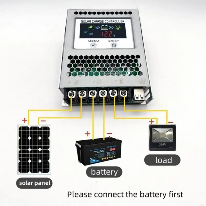 A0KE Solar Controller With Backlights Display for Electronic Device