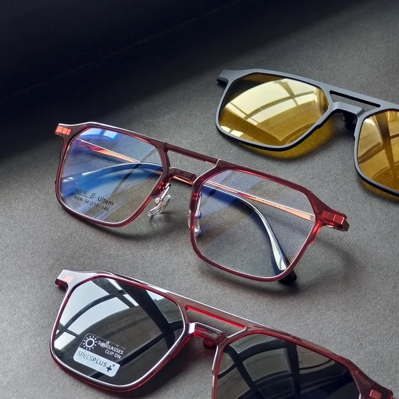 

Myopia Glasses Cover for Women Night Prescription Glasses and Sunglasses with Magnetic Sun Clip Ons Polarized Night Vision