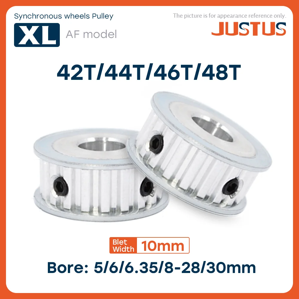 

XL Timing Pulley AF Type 42T/44T/46T/48Teeth Bore 10/12/14/15/16/17/18/19/20-28/30mm for 10mm Width Belt Used In Linear Pulley