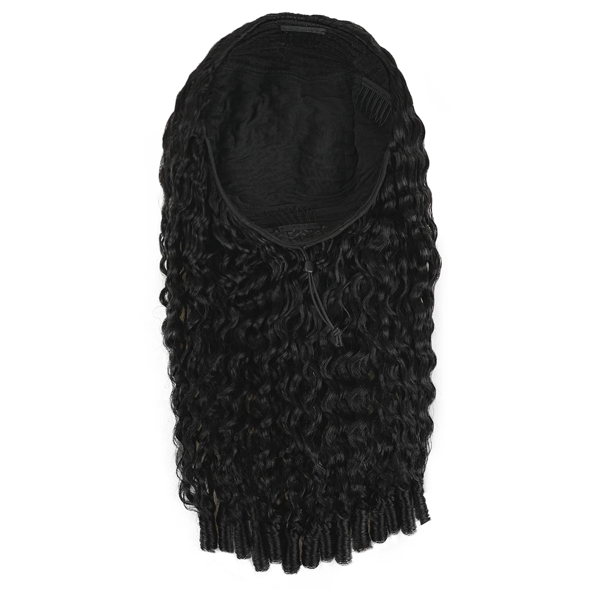 Burmese Curly Half Wig Human Hair 250% Density Machine Made Wig 3 In 1 Flip Over Drawstring Half Wig For Black Women