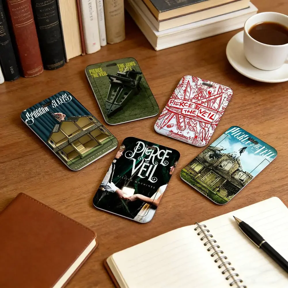 Fashion Band P-Pierce the V-Veil Badge Reel Dress Clips Brooches With Tags ID Name Card Holders Gift