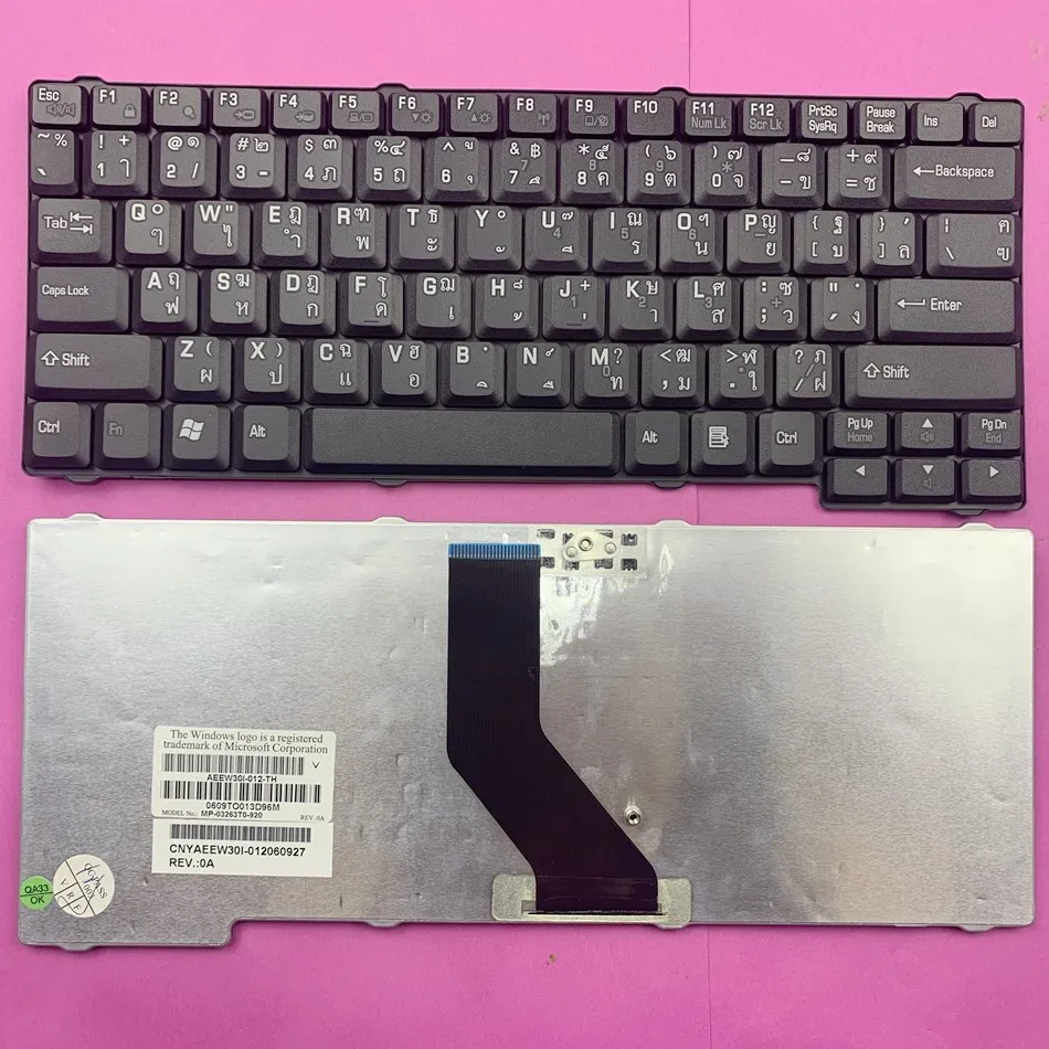 

Thailand Laptop Keyboard for Toshiba Satellite L25-s119 L25 Series MP-03263T0-920 AEEW30I-012-TH TI Layout